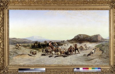 圣维克多山脉和超自然现象绘画埃米尔·卢邦（1809-1863）1847尺寸71x132厘米。 作者 埃米尔·卢本（Emile Loubon）