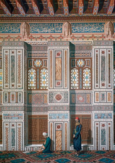 Ahmed el-Bordeyny清真寺的主厅》，19世纪 作者 埃米尔·普里斯·达文