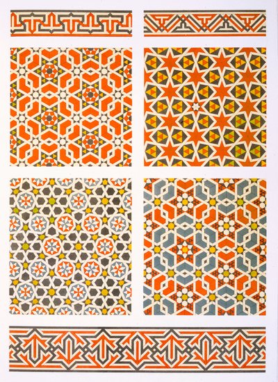 开罗：几何壁画装饰，15世纪和16世纪（印刷品） 作者 埃米尔·普里斯·达文