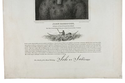 约翰·萨克斯（John Sakeouse），格陵兰岛雅各布峡湾（Jacob Sound）的土生土长的人，1843年在这个国家出名的第一个Esquimaux 作者 艾米莉亚·安德森（Emilia Anderson）