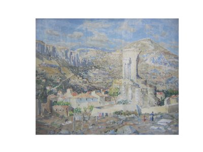 罗马纪念碑，拉图尔比（布面油画） 作者 艾米莉·比阿特丽斯·布兰德