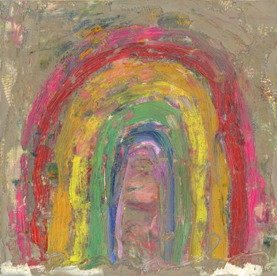 彩虹，2021 年（布面油画） 作者 艾米丽·福克斯·金