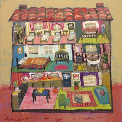 哈珀的娃娃屋，2024 年（布面油画） 作者 艾米丽·福克斯·金