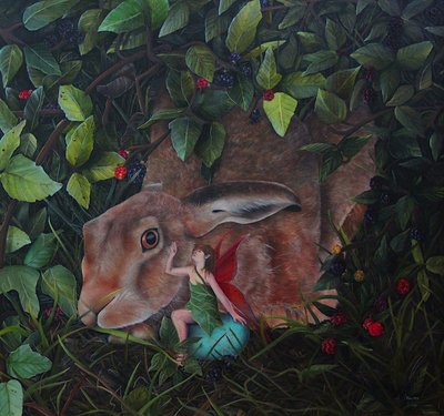 荆棘下，2024 年（布面油画） 作者 艾玛·皮尤西