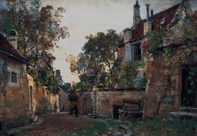我叔叔 Pescherard 位于洛什城堡的房子。1882（布面油画） 作者 伊曼纽尔·兰瑟（Emmanuel Lansyer）