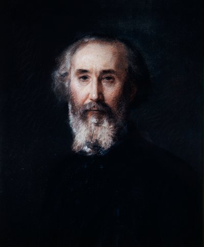 艺术家伊曼纽尔·兰瑟（Emmanuel Lansyer）的自画像，19世纪 作者 伊曼纽尔·兰瑟（Emmanuel Lansyer）