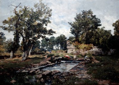 1883早晨，coataner的自助洗衣店 作者 伊曼纽尔·兰瑟（Emmanuel Lansyer）