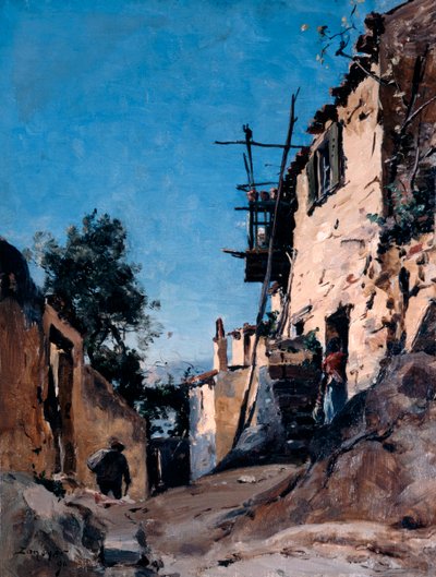 芒通公墓下的老城，1890年 作者 伊曼纽尔·兰瑟（Emmanuel Lansyer）