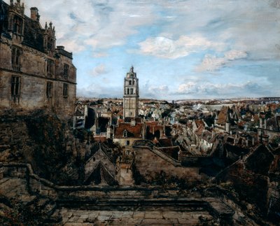 1884年，城堡城堡露台的景色 作者 伊曼纽尔·兰瑟（Emmanuel Lansyer）
