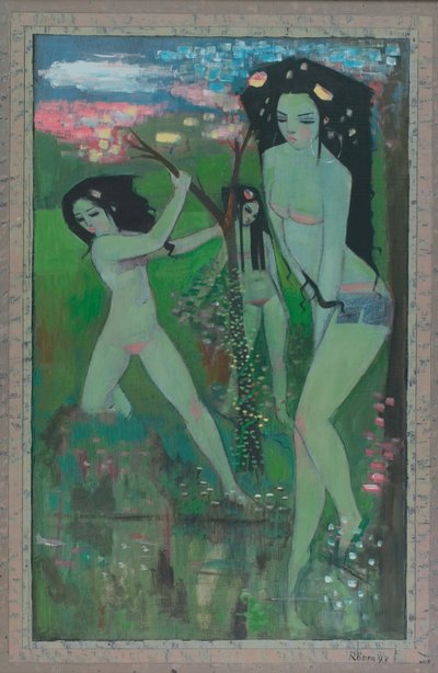 山涧（板上油画 作者 恩德·罗德（Endre Roder）