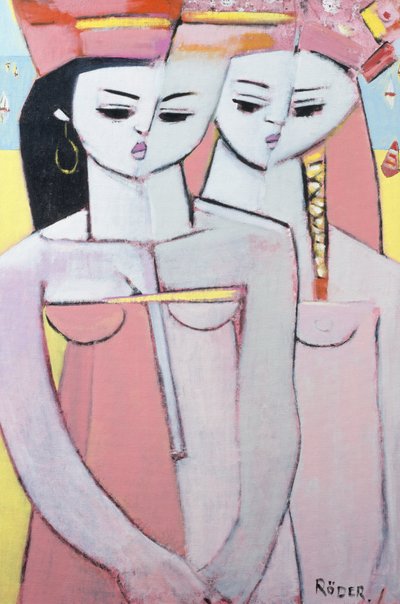 Two from Ys, 2005 (oil on canvas board) 作者 恩德·罗德（Endre Roder）