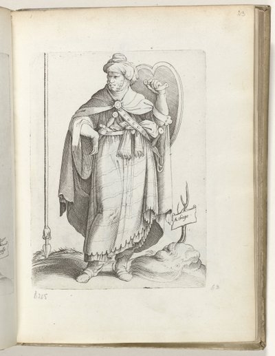 Aethiops（物体上的标题）
埃塞俄比亚人
Diversarum gentium nostrae aetatis habitus（系列标题） 作者 Enea Vico