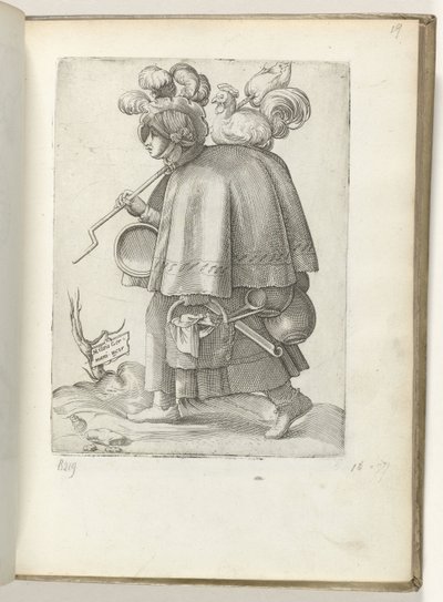 Militis Germani uxor（物品上的标题）
德国士兵的妻子，按照约 1550 年的时尚穿着
Diversarum gentium nostrae aetatis habitus 作者 Enea Vico