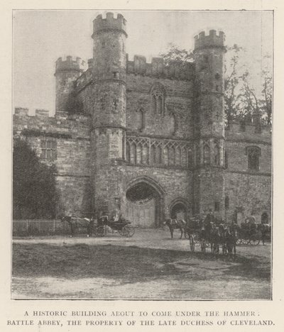 一座历史悠久的建筑即将来到Hammer，Battle Abbey，已故克利夫兰公爵夫人的财产 作者 英国摄影师