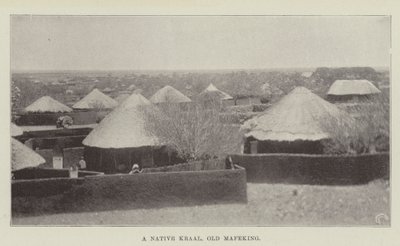 本土的Kraal，Old Mafeking 作者 英国摄影师