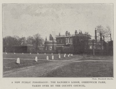 一个新的公共占有，Rangers Lodge，Greenwich Park，由郡议会接管 作者 英国摄影师