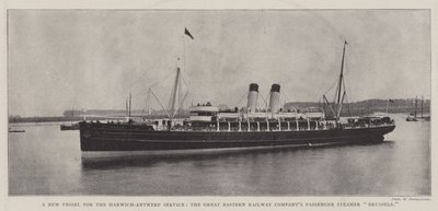 Harwich-Antwerp服务的新船，大东方铁路公司布鲁塞尔客运蒸汽船 作者 英国摄影师