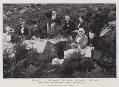 1893年9月在Blackcraig城堡附近举行的野餐派对 作者 英国摄影师