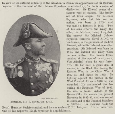 海军上将Sir Seymour，KCB 作者 英国摄影师