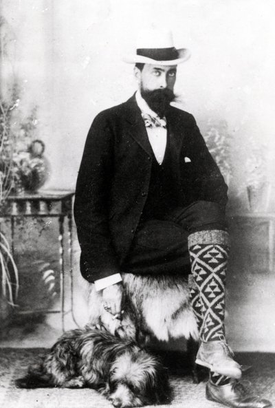 阿德里安·霍普与罗比，c。 1880-1900 作者 English Photographer
