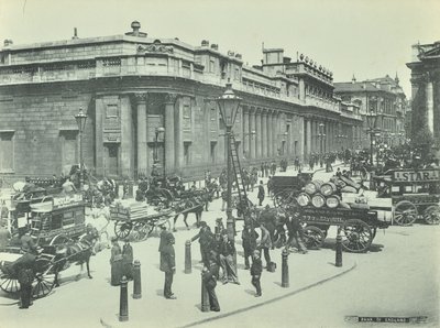 英格兰银行，Threadneedle街，伦敦金融城，1895年 作者 英国摄影师