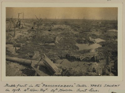 “PASSCHENDAEL”部门的前线，YPRES在1918年突出，第4。 Worc：Regt：前线第29师 作者 英国摄影师