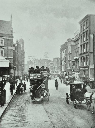 Bishopsgate：1890年在伦敦利物浦街向北 作者 英国摄影师