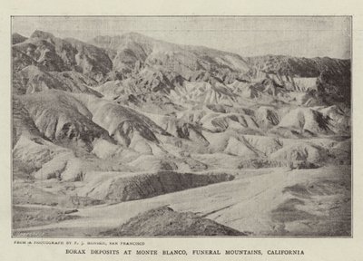 Borax矿床在Monte Blanco，葬礼山，加利福尼亚 作者 英国摄影师