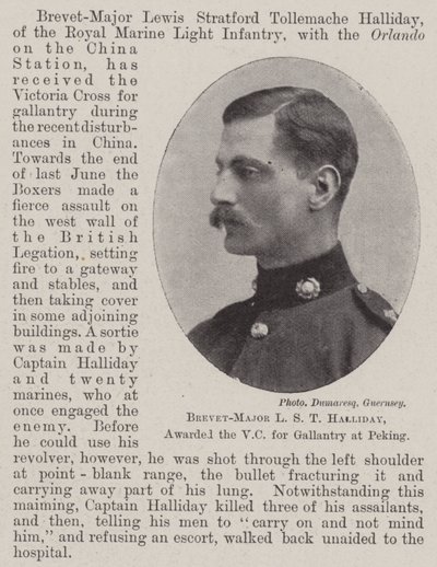 Brevet-Major LST Halliday，在北京获得了Gallantry的VC 作者 英国摄影师