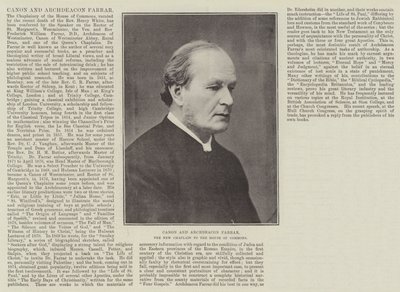 佳能和Archdeacon Farrar，下议院的新牧师 作者 英国摄影师
