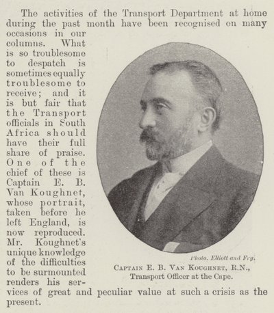 船长EB Van Koughnet，开普敦运输官 作者 英国摄影师