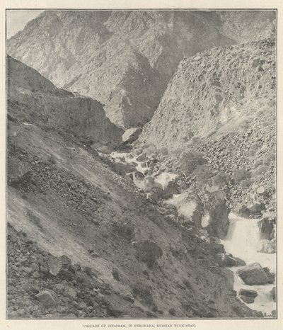 Isfairam级联，在Ferghana，俄国突厥斯坦 作者 英国摄影师