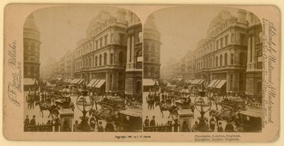 Cheapside，伦敦;立体图像 作者 英国摄影师