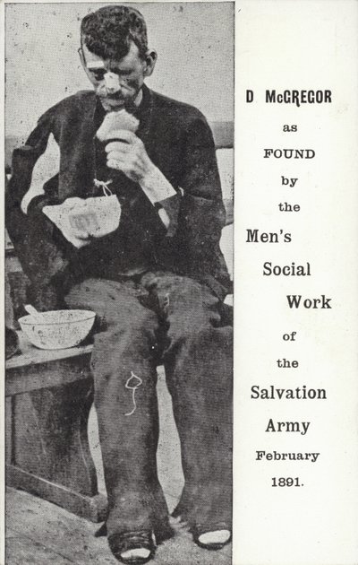 D McGregor，由救世军的男性社会工作发现，1891年2月 作者 英国摄影师