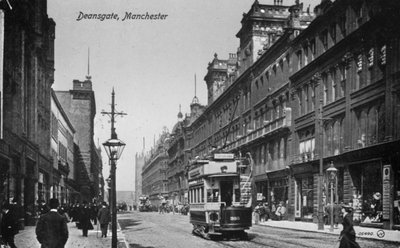 Deansgate，曼彻斯特，c.1910（bw照片） 作者 英国摄影师
