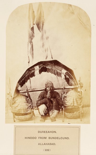 Dureeahon，印度人来自Bundelcund，来自印度人民的Allahabad，由J. Forbes Watson出版，1868年出版（蛋白印刷品） 作者 英国摄影师