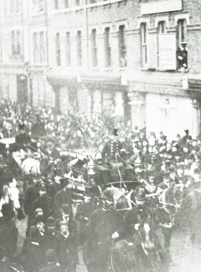 1892年伦敦西诺伍德的查尔斯哈顿司布真的葬礼游行 作者 英国摄影师