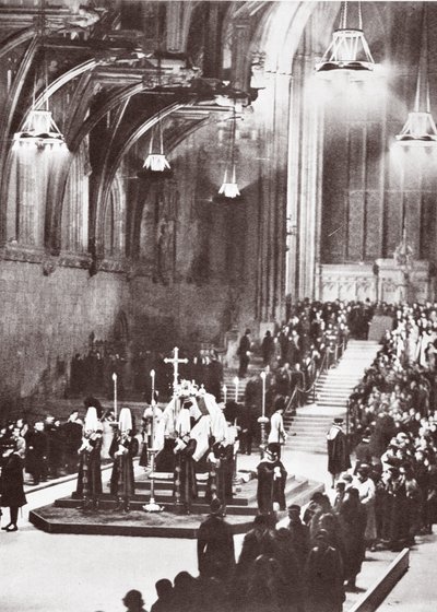 乔治五世于1936年在威斯敏斯特大厅中居住 作者 英国摄影师