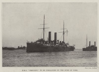 HMS Crescent，由约克公爵指挥 作者 英国摄影师