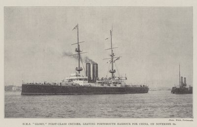 HMS Glory，头等舱巡洋舰，于11月24日离开朴茨茅斯港前往中国 作者 英国摄影师