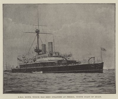 HMS Howe，已被困在西班牙北海岸的费罗尔 作者 英国摄影师