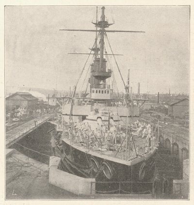 HMS Implacable，由Battenberg的Prince Louis委托 作者 英国摄影师