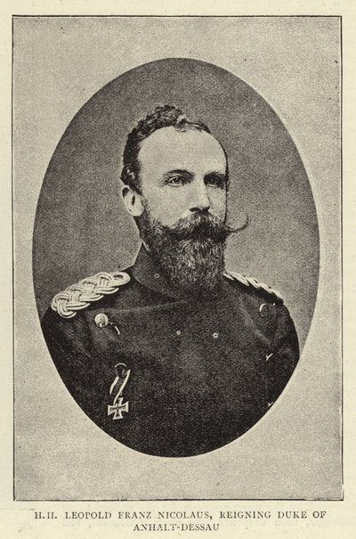 HH Leopold Franz Nicolaus，Anhalt-Dessau的统治公爵 作者 英国摄影师
