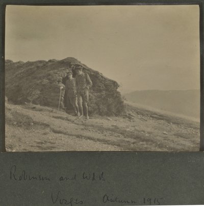 Harold Roper Robinson和William Lawrence Bragg，孚日，1915年秋 作者 英国摄影师