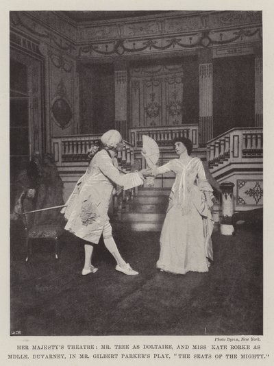 她的Majestys剧院，Tree先生为Doltaire，Kate Rorke女士为Dumoney Mademoiselle，在Gilbert Parkers先生演出，The Matsy席位 作者 英国摄影师