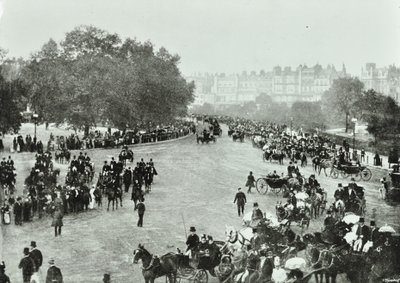 海德公园角，威斯敏斯特LB：海德公园角，看到公园巷，1896年 作者 英国摄影师
