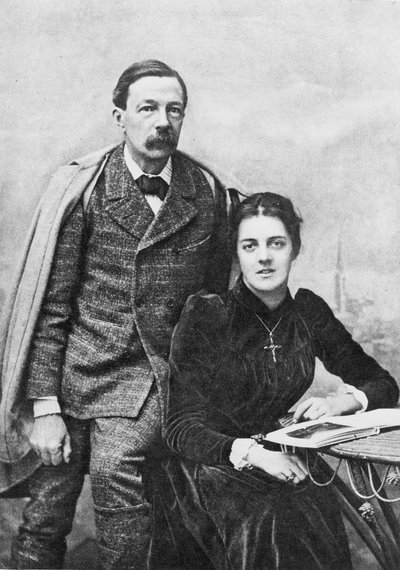 John Addington Symonds（1840-93）和他的女儿，1891年 作者 英国摄影师