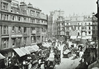 国王威廉街，向北看，伦敦金融城，1895年 作者 英国摄影师