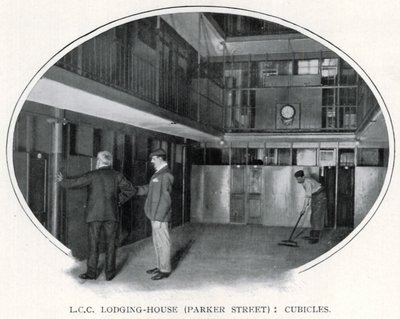 L.C.C. 旅馆（帕克街）。隔间（黑白照片 作者 英国摄影师