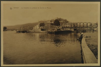 城堡和Sambre和Meuse，Namur，c.1914的交汇处 作者 英国摄影师